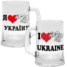 Келих 0,33 л для пива Я люблю Україну