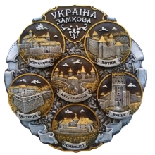 Тарелка 19 см Украина Замковая сепия