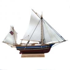 Модель вітрильної Яхти 24х32 см дерев'яна ручної роботи (дві щогли)