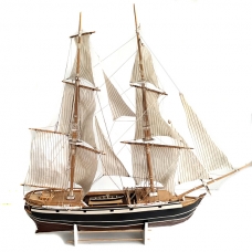 Модель Вітрильника 50х50 см карабель дерев'яний ручної роботи (дві щогли)