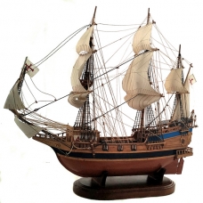 Модель Корабля 40х43 см Галеон дерев'яний ручної роботи (три щогли)
