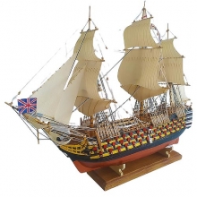 Модель Корабля 41х53 см HMS Victory (1765) деревянный ручной работы (три мачты)