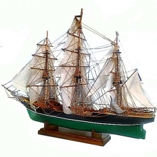 Модель Корабля 77х56 см Вітрильник дерев'яний ручної роботи (три щогли)