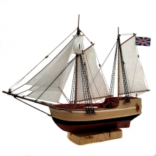 Модель вітрильної Яхти 30х36 см дерев'яна ручної роботи (дві щогли)