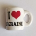 Магнит на холодильник 60х70мм Чашка I Love Ukraine белая (керамика)