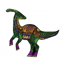 Пазл из дерева Динозавр Гадрозавр, А5-А3