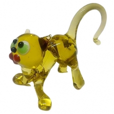 Фігурка 10 см Кіт жовтий (скло)