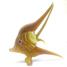 Фігурка 11,5 см Риба скалярія жовта (скло)