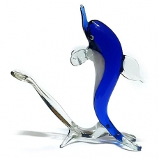 Фігурка 11 см Дельфін синій (скло)