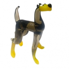 Фігурка 11 см Собака сіро-жовтий (скло)
