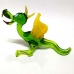 Стеклянная Фигурка 12 см Дракон Дорго зелено-желтый