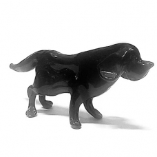 Фігурка 12 см Собака чорний лабрадор (скло)