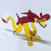 Фигурка 14,5 см Дракон китайский янтарно-красный (стекло)