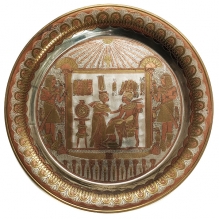 Тарелка настенная 22 см Древний Египет (медная)