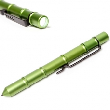 Тактическая Ручка с фонарем "Military" зеленая TP14A-GN