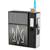 Портсигар із запальничкою газова + USB для звичайних сигарет Україна ЗСУ