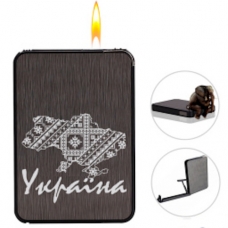 Портсигар із запальничкою та подачею сигарет Карта України A33648U2