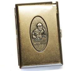 Портсигар із запальничкою для звичайних сигарет (бронза) xt-3305