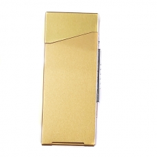 Портсигар с зажигалкой USB для тонких сигарет Slim (золото) 4840-gold