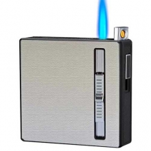 Портсигар с зажигалкой газовая + USB для 20 сигарет 33657
