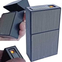 Портсигар с зажигалкой USB для обычных сигарет A33663