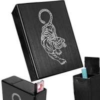 Портсигар із запальничкою USB для звичайних сигарет Tiger