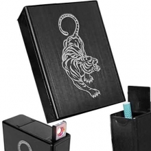 Портсигар із запальничкою USB для звичайних сигарет Tiger