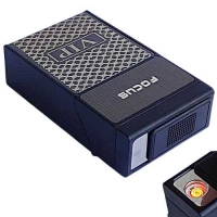 Портсигар с зажигалкой USB для обычных сигарет VIP A33263