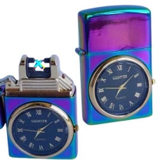 Зажигалка 2 в 1 USB индукционная + часы Lazer A33756