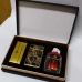Зажигалка бензиновая с USB поджигом и подсветкой набор 3в1 Dragon