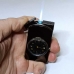Зажигалка 3 в 1 газовая обычная и турбо + часы темно-серая A33757B