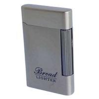 Зажигалка кремниевая газовая Broad серебристая