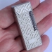 Зажигалка подарочная кремниевая газовая Herringbone pattern серебристая
