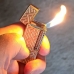 Зажигалка подарочная кремниевая газовая Herringbone pattern серебристая