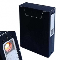 Портсигар с зажигалкой USB для обычных сигарет HL-426-b
