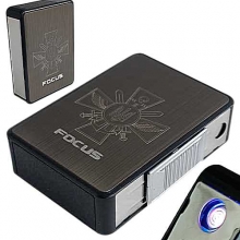 Портсигар с зажигалкой USB для обычных сигарет Украина ЗСУ A33650U1
