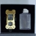 Зажигалка бензиновая с USB поджигом и подсветкой набор 2в1 StarTrek золотистая