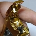 Зажигалка бензиновая с USB поджигом и подсветкой набор 2в1 StarTrek золотистая