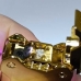 Зажигалка бензиновая с USB поджигом и подсветкой набор 2в1 StarTrek золотистая
