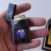 Зажигалка бензиновая с USB поджигом и подсветкой набор 3в1 Dragon темно-серая