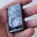 Зажигалка бензиновая с USB поджигом и подсветкой набор 3в1 Dragon темно-серая