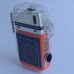 Зажигалка водонепроницаемая 2 в 1 USB индукционная + фонарик Тризуб оранжевая
