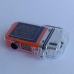 Зажигалка водонепроницаемая 2 в 1 USB индукционная + фонарик Тризуб оранжевая