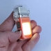 Зажигалка водонепроницаемая 2 в 1 USB индукционная + фонарик Тризуб оранжевая
