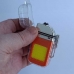 Зажигалка водонепроницаемая 2 в 1 USB индукционная + фонарик Тризуб оранжевая